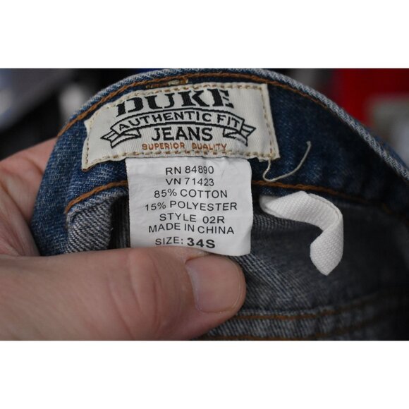 Men's Vintage Duke Authentic Fit Jeans Medium Wash 34S - Picture 4 of 7